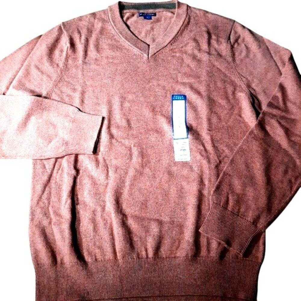 Falls Creek Falls Creek Sweater Long Sleeve 100% Cotton Rust New
